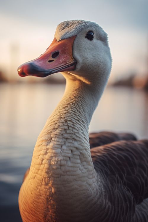 夕照歸羽 落日黃昏下的家禽養(yǎng)殖與攝影之美